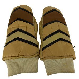 Vint Ski Snowboard Mittens Gloves Large Warm Thick Camping Hiking Climbing Brown